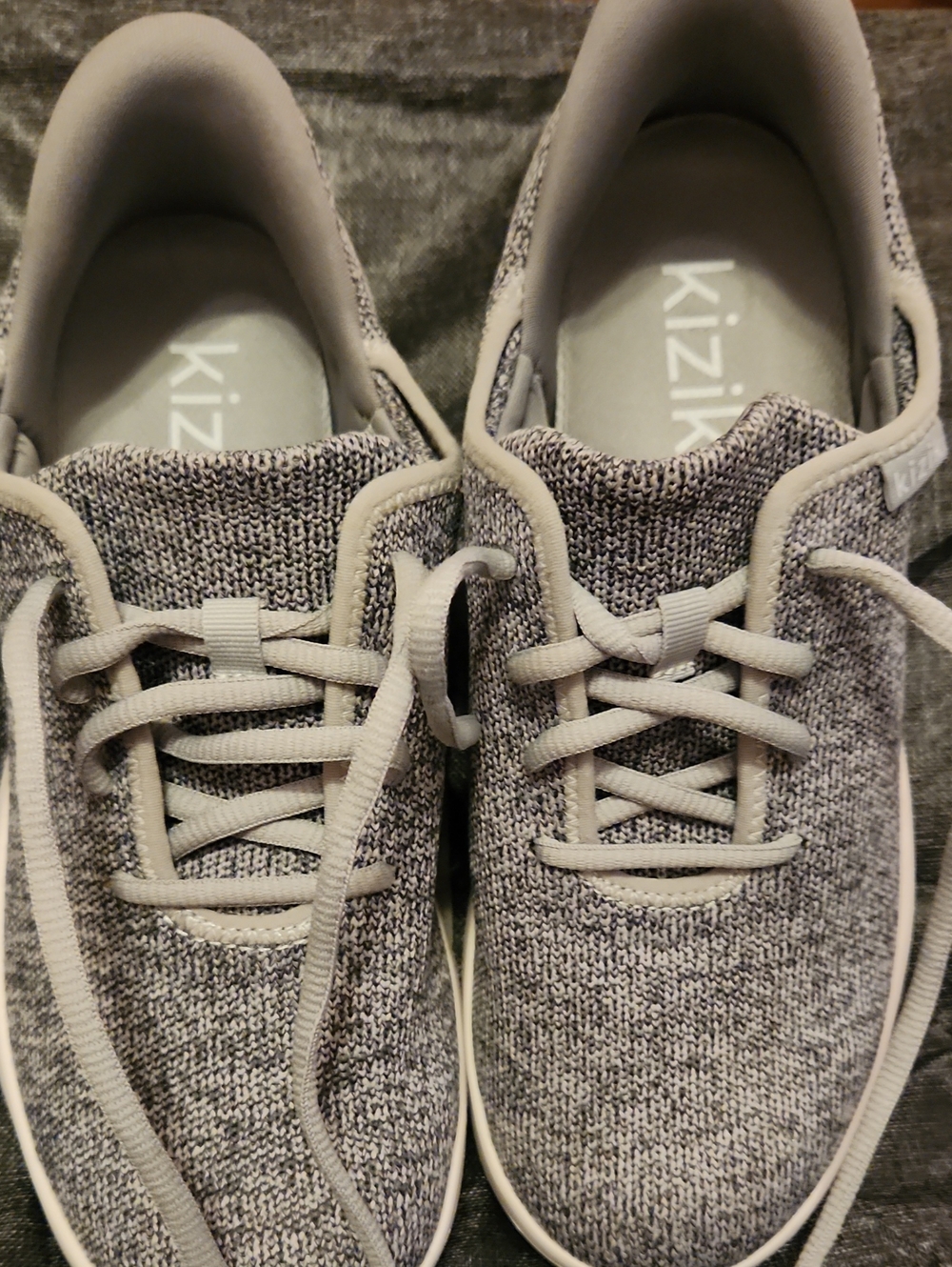 Kizik Gray Knit Slip-On Sneakers